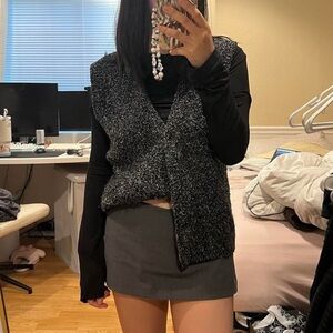 Stitches Charcoal and Black Knit Sweater